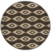 Safavieh Linden  Creme / Brown LND171 6 ft. 7 in. X 6 ft. 7 in. Round Rug