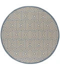 Safavieh Linden  Cream / Blue LND173 6 ft. 7 in. X 6 ft. 7 in. Round Rug