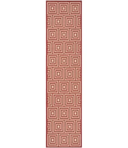 Safavieh Linden  Red / Creme LND173 2 ft. 2 in. X 8 ft. Runner Rug
