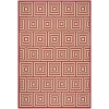 Safavieh Linden  Red / Creme LND173 5 ft. 3 in. X 7 ft. 6 in. Rectangle Rug