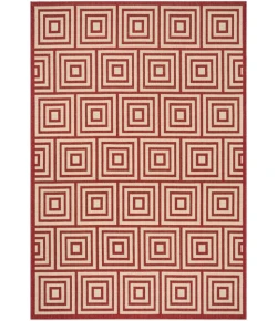 Safavieh Linden  Red / Creme LND173 5 ft. 3 in. X 7 ft. 6 in. Rectangle Rug