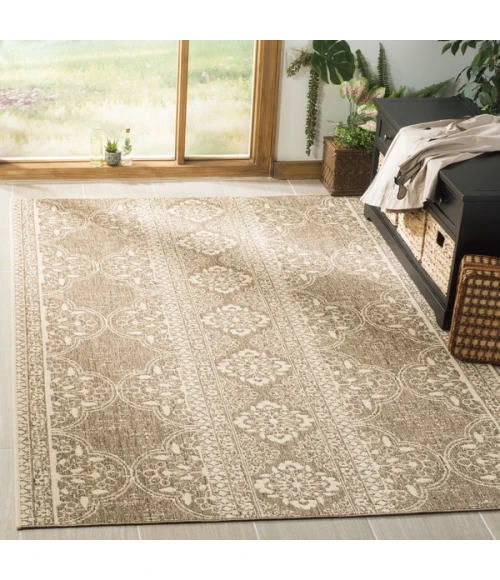 Safavieh Linden  Cream / Beige LND174 6 ft. 7 in. X 6 ft. 7 in. Square Rug