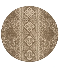 Safavieh Linden  Cream / Beige LND174 6 ft. 7 in. X 6 ft. 7 in. Round Rug