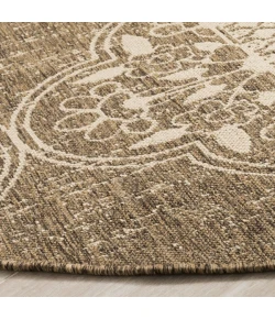 Safavieh Linden  Cream / Beige LND174 6 ft. 7 in. X 6 ft. 7 in. Round Rug