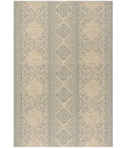 Safavieh Linden  Aqua / Cream LND174 5 ft. 3 in. X 7 ft. 6 in. Rectangle Rug