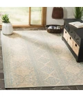 Safavieh Linden  Aqua / Cream LND174 4 ft. X 6 ft. Rectangle Rug