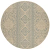 Safavieh Linden  Aqua / Cream LND174 6 ft. 7 in. X 6 ft. 7 in. Round Rug