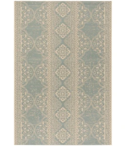 Safavieh Linden  Cream / Aqua LND174 5 ft. 3 in. X 7 ft. 6 in. Rectangle Rug