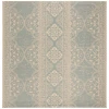 Safavieh Linden  Cream / Aqua LND174 6 ft. 7 in. X 6 ft. 7 in. Square Rug