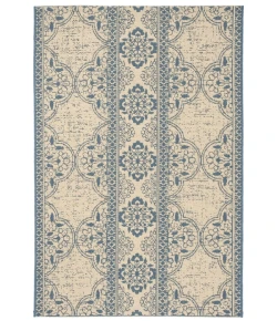 Safavieh Linden  Blue / Creme LND174 4 ft. X 6 ft. Rectangle Rug
