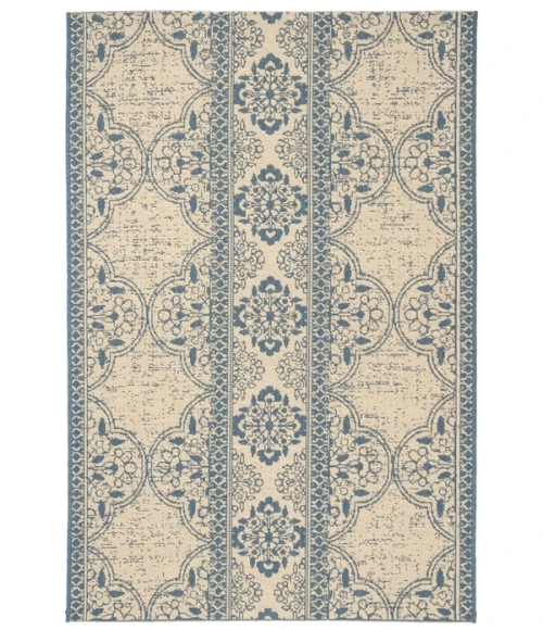 Safavieh Linden  Blue / Creme LND174 4 ft. X 6 ft. Rectangle Rug