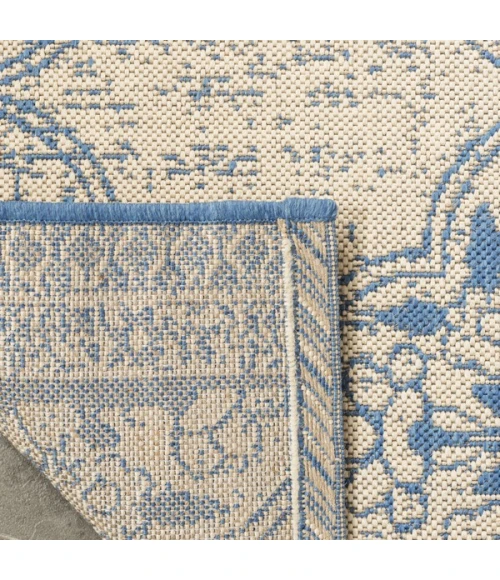 Safavieh Linden  Blue / Creme LND174 4 ft. X 6 ft. Rectangle Rug