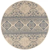 Safavieh Linden  Blue / Creme LND174 6 ft. 7 in. X 6 ft. 7 in. Round Rug
