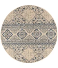 Safavieh Linden  Blue / Creme LND174 6 ft. 7 in. X 6 ft. 7 in. Round Rug