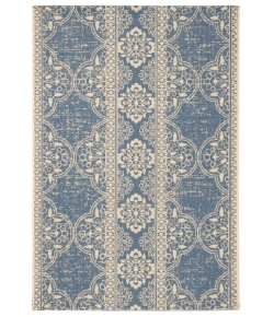 Safavieh Linden  Cream / Blue LND174 4 ft. X 6 ft. Rectangle Rug