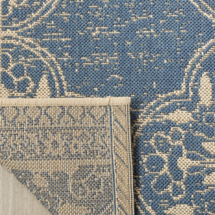 Safavieh Linden  Cream / Blue LND174 4 ft. X 6 ft. Rectangle Rug