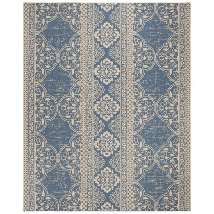 Safavieh Linden  Cream / Blue LND174 9 ft. X 12 ft. Rectangle Rug