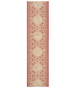 Safavieh Linden  Red / Creme LND174 2 ft. 2 in. X 8 ft. Runner Rug