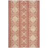 Safavieh Linden  Red / Creme LND174 5 ft. 3 in. X 7 ft. 6 in. Rectangle Rug