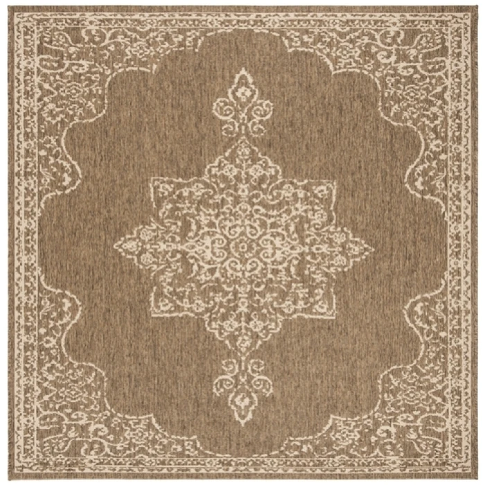 Safavieh Linden  Cream / Beige LND180 6 ft. 7 in. X 6 ft. 7 in. Square Rug