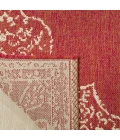 Safavieh Linden  Red / Creme LND180 6 ft. 7 in. X 6 ft. 7 in. Square Rug