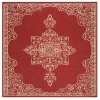 Safavieh Linden  Red / Creme LND180 6 ft. 7 in. X 6 ft. 7 in. Square Rug