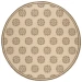 Safavieh Linden  Cream / Beige LND181 6 ft. 7 in. X 6 ft. 7 in. Round Rug