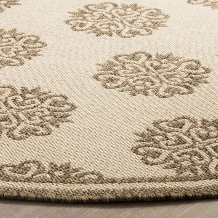 Safavieh Linden  Cream / Beige LND181 6 ft. 7 in. X 6 ft. 7 in. Round Rug