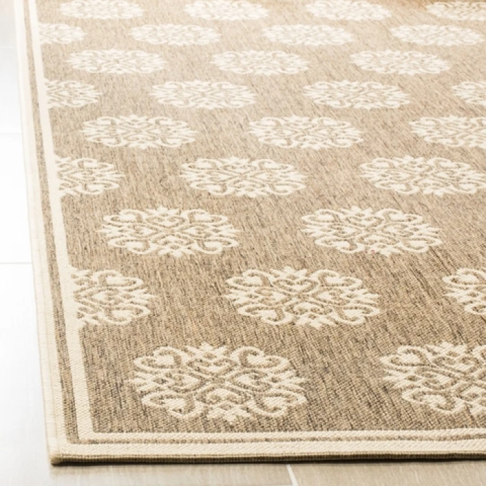 Safavieh Linden  Beige / Cream LND181 6 ft. 7 in. X 6 ft. 7 in. Square Rug