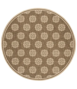 Safavieh Linden  Beige / Cream LND181 6 ft. 7 in. X 6 ft. 7 in. Round Rug