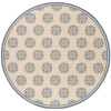 Safavieh Linden  Blue / Creme LND181 6 ft. 7 in. X 6 ft. 7 in. Round Rug