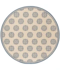 Safavieh Linden  Blue / Creme LND181 6 ft. 7 in. X 6 ft. 7 in. Round Rug