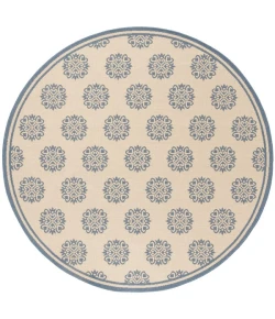 Safavieh Linden  Blue / Creme LND181 6 ft. 7 in. X 6 ft. 7 in. Round Rug