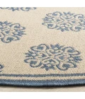 Safavieh Linden  Blue / Creme LND181 6 ft. 7 in. X 6 ft. 7 in. Round Rug