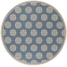 Safavieh Linden  Cream / Blue LND181 6 ft. 7 in. X 6 ft. 7 in. Round Rug