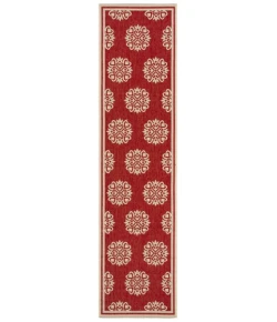 Safavieh Linden  Red / Creme LND181 2 ft. 2 in. X 8 ft. Runner Rug