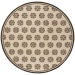 Safavieh Linden  Creme / Brown LND181 6 ft. 7 in. X 6 ft. 7 in. Round Rug