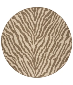 Safavieh Linden  Cream / Beige LND182 6 ft. 7 in. X 6 ft. 7 in. Round Rug