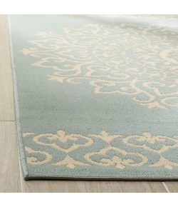 Safavieh Linden  Cream / Aqua LND183 9 ft. X 12 ft. Rectangle Rug