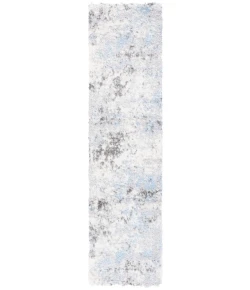 Safavieh Lindsay Shag Grey / Blue Ivory LNS556 2 ft. 2 in. X 8 ft. Runner Rug