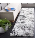 Safavieh Lindsay Shag Grey / Black Ivory LNS556 2 ft. 2 in. X 8 ft. Runner Rug