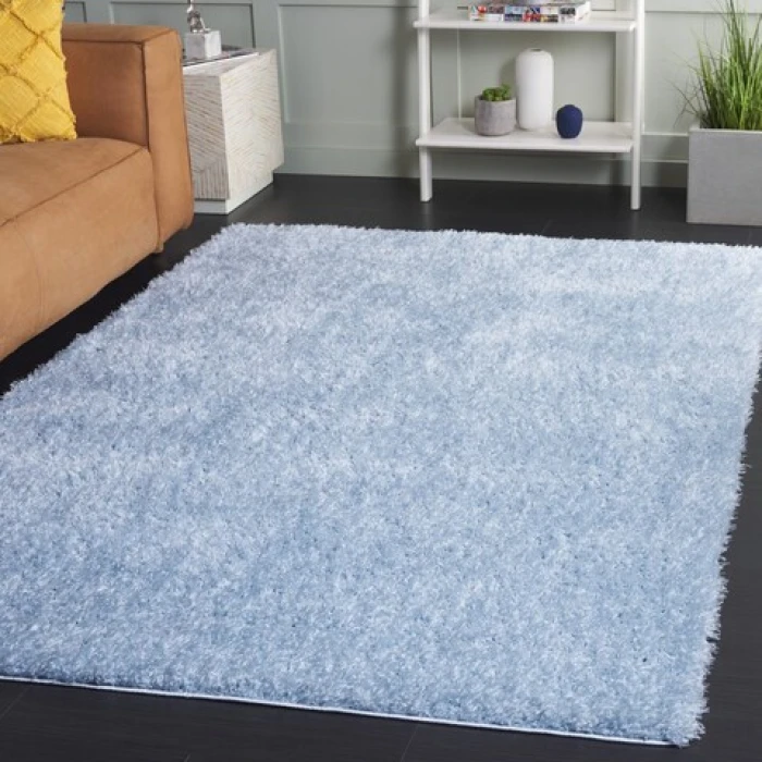 Safavieh Lindsay Shag Aqua LNS560 9 ft. X 12 ft. Rectangle Rug