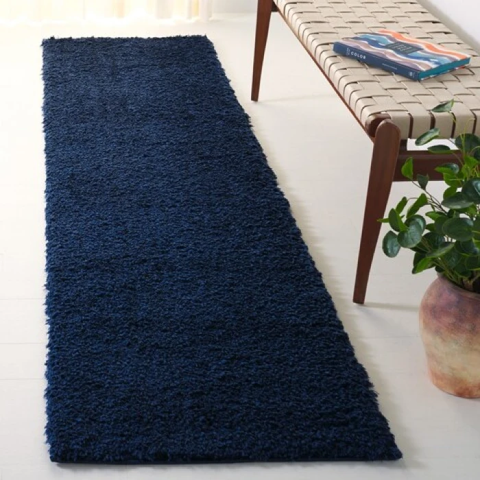 Safavieh Lindsay Shag Navy LNS560 5 ft. 3 in. X 7 ft. 6 in. Rectangle Rug