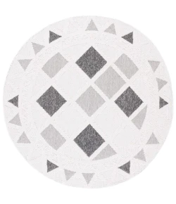 Safavieh Lotus Ivory / Dark Grey LOT102 6 ft. 7 in. X 6 ft. 7 in. Round Rug
