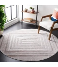 Safavieh Lotus Ivory / Beige LOT109 6 ft. 7 in. X 6 ft. 7 in. Round Rug