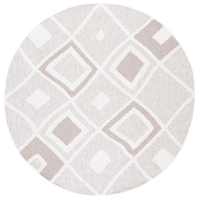 Safavieh Lotus Beige / Ivory LOT110 6 ft. 7 in. X 6 ft. 7 in. Round Rug