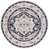Safavieh Luna Beige / Navy LUN100 6 ft. 7 in. X 6 ft. 7 in. Round Rug