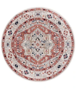 Safavieh Luna Beige / Rust LUN100 6 ft. 7 in. X 6 ft. 7 in. Round Rug