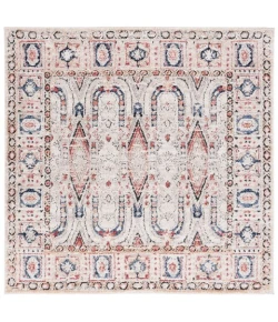 Safavieh Luna Beige / Blue Rust LUN101 6 ft. 7 in. X 6 ft. 7 in. Square Rug