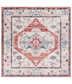 Safavieh Luna Beige / Blue Rust LUN102 6 ft. 7 in. X 6 ft. 7 in. Square Rug